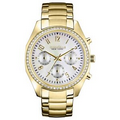 Caravelle New York Women's Gold-Tone Stainless Steel Crystal Chronograph